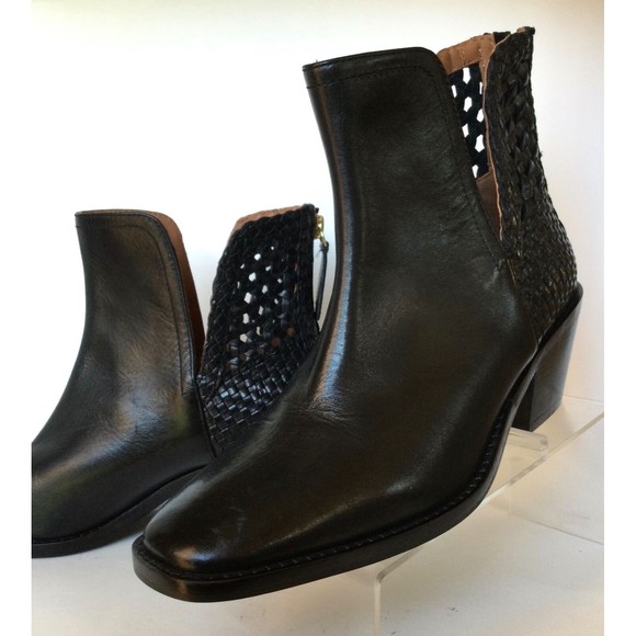 NEW LUCKY BRAND Kaedynce Leather Booties, Black (Size 7 M) - Picture 6 of 12